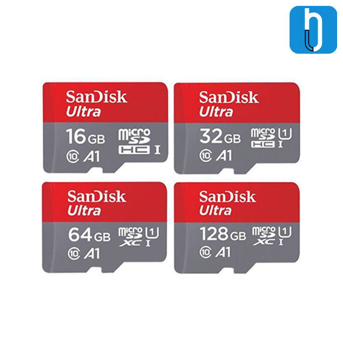 کارت حافظه microSDHC سن دیسک مدل Ultra A1 ظرفیت 16 گیگابایت همراه با آداپتور