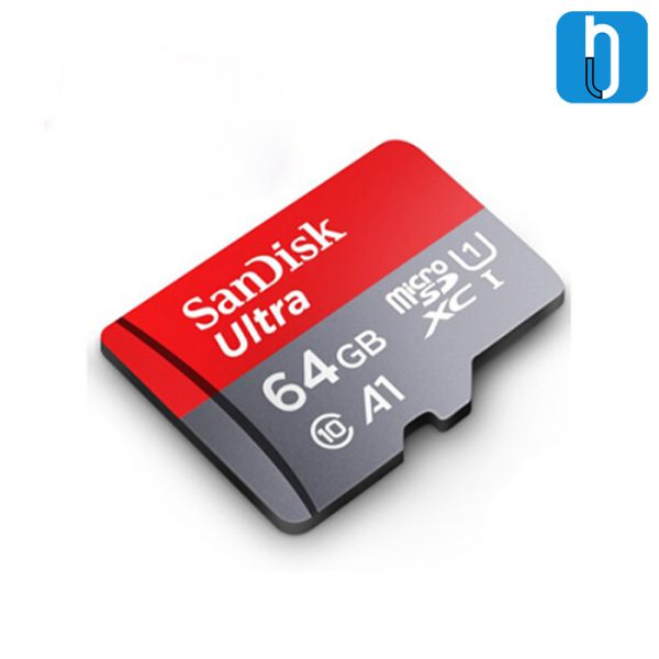 کارت حافظه microSDHC سن دیسک مدل Ultra A1 ظرفیت 64 گیگابایت همراه با آداپتور