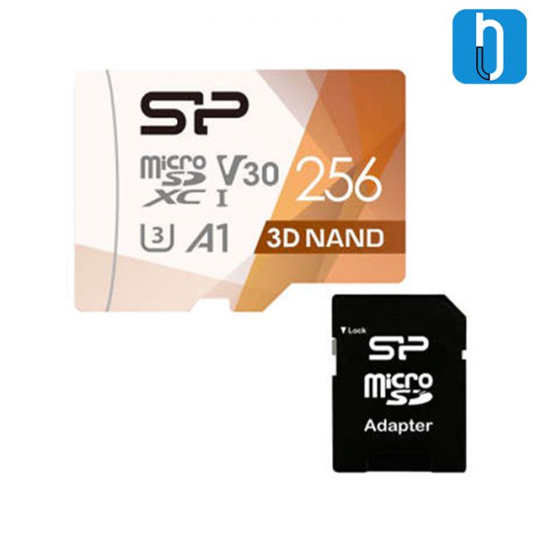 کارت حافظه microSDXC سیلیکون پاور مدل Superior Pro ظرفیت 256 گیگابایت همراه با آداپتور